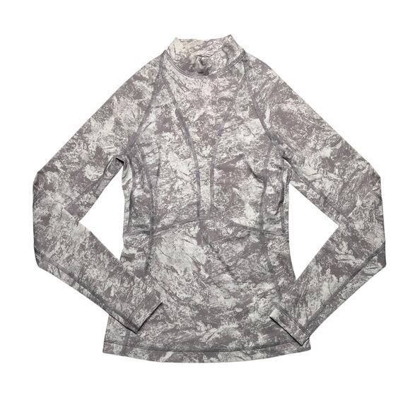 Lululemon Beach Break Rashguard Washed Marble Alpine White Silverscreen Size 4 - Picture 1 of 3